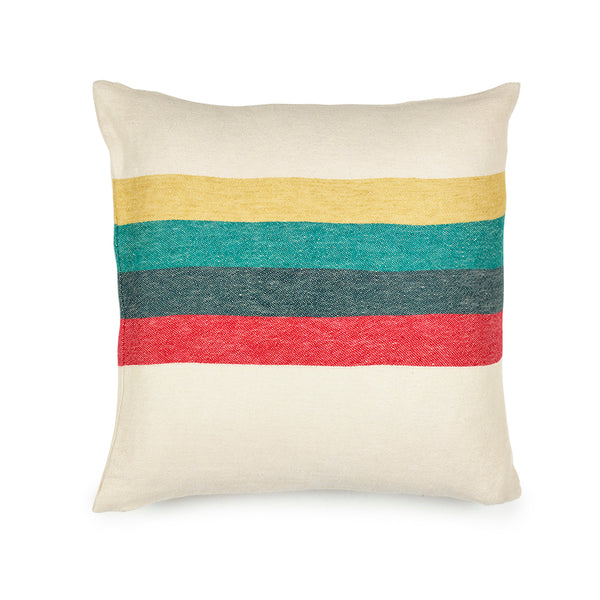 Belgian Linen Pillow Cover - Summer Stripe