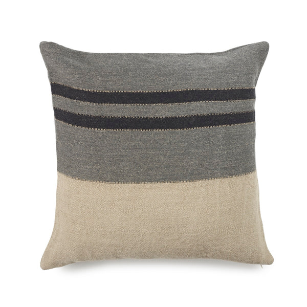 Belgian Linen Wool Pillow Cover - Black House