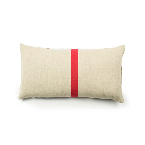 Libeco Linen Wool Pillow Covers - Manitoba Red Stripe