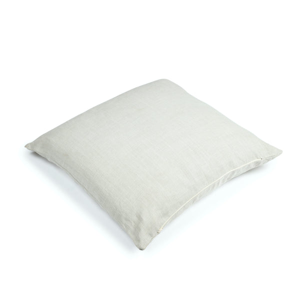 RÉ - Modern Brushed Finish Belgian Linen Pillow Cover - Silver
