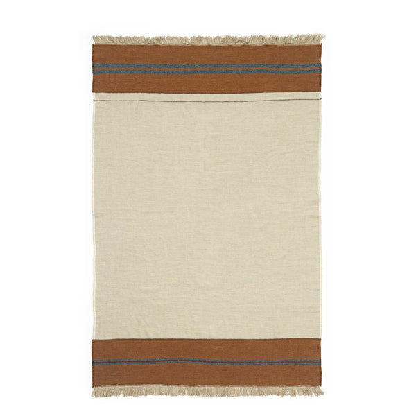 Libeco Belgian Linen Wool Throw Blanket - The Highland Stripe