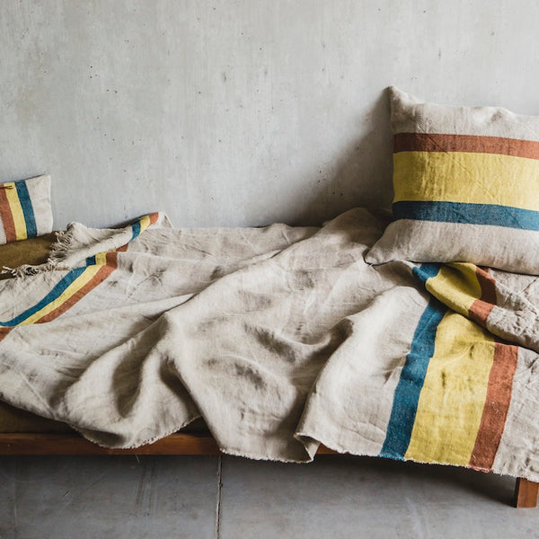 Libeco Belgian Linen Throw Towel - Mercurio Stripe
