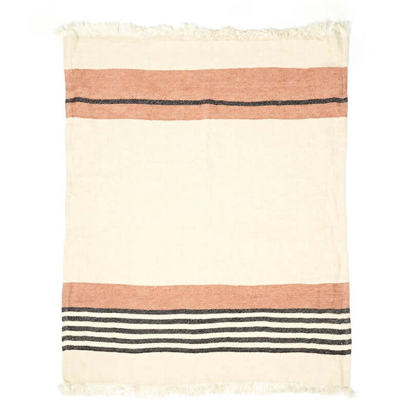 Libeco Belgian linen throw towel opened