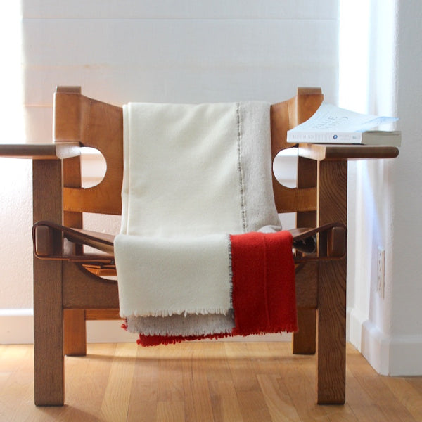 Softest Merino Wool Throw Blanket - Terracotta