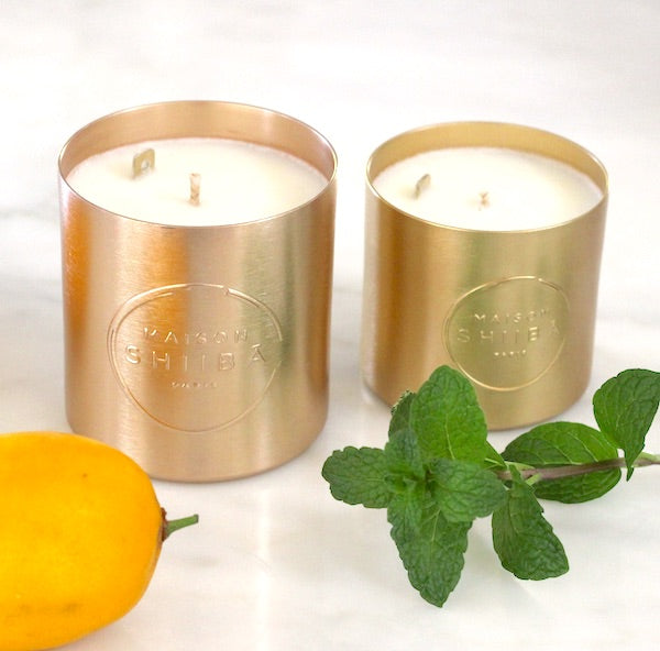 Mint-Basil Scented Candle with a Love Message - Maison Shiiba