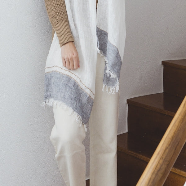 Libeco Belgian Linen Scarf - Sandettie