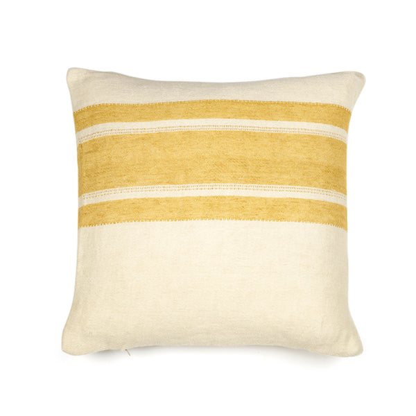 Libeco Belgian Linen Pillow Cover - Mustard Stripe