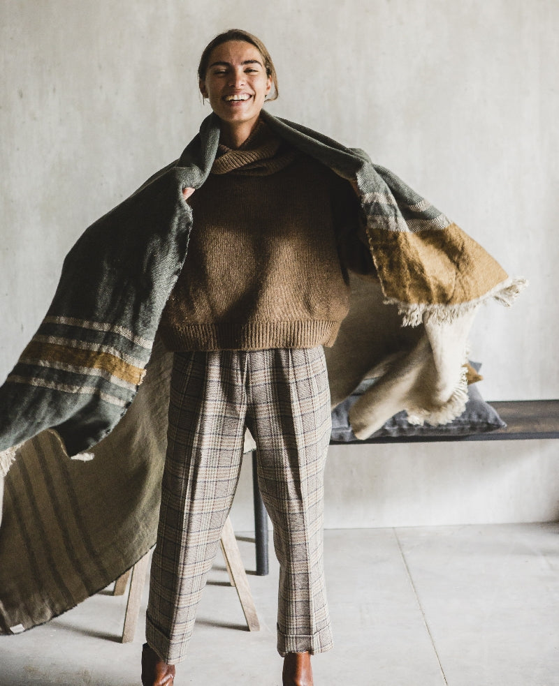 Libeco Belgian Linen Throw Towel - Alouette Stripe | ECOIST