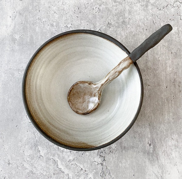 Ceramic Bowl with Spoon