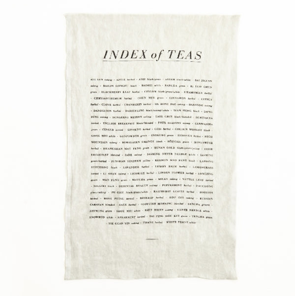 Tea Towel - Index of Teas